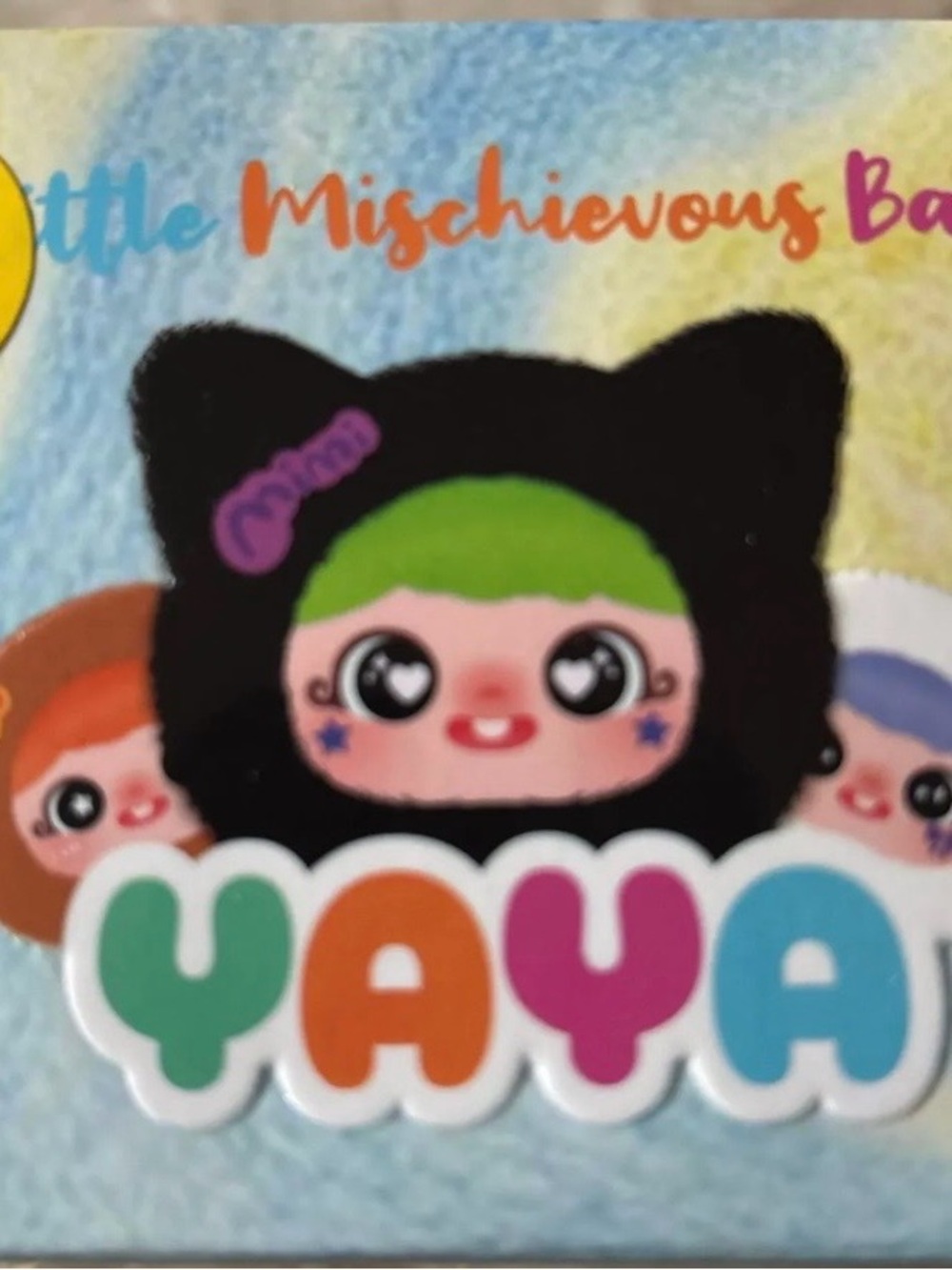 Little Mischievous Baby Plush - Black with Green Hair